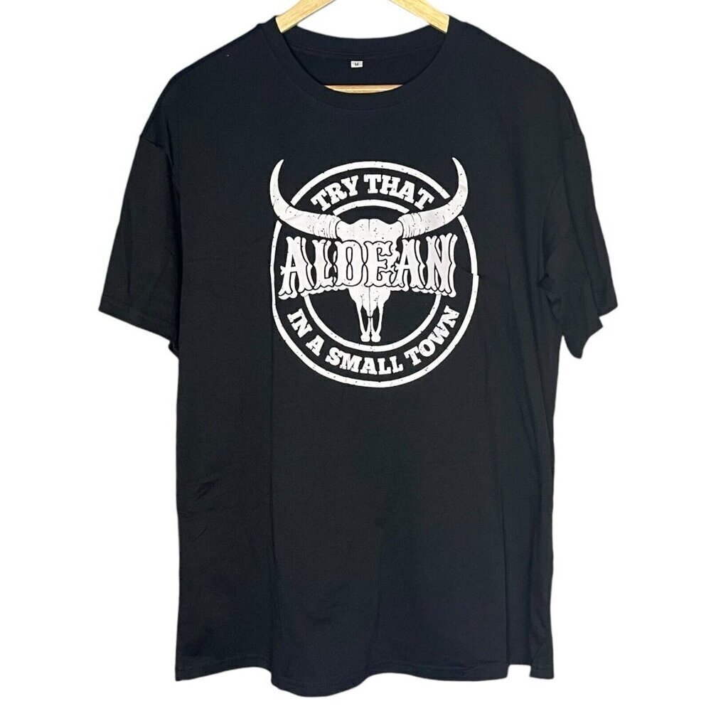 Jason Aldean Try That In A Small Town Black Western T-Shirt Country Size Small